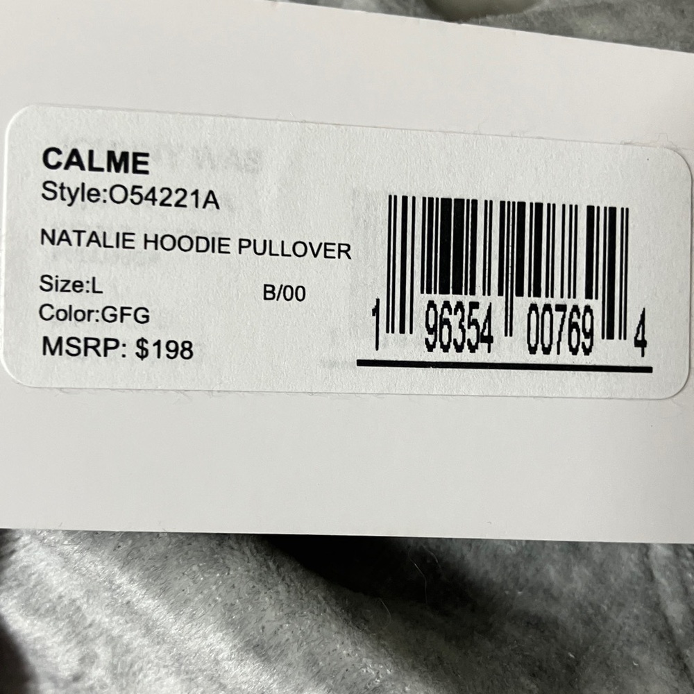 Johnny Was Calme Gray Hooded Hoodie Pullover - Picture 9 of 9